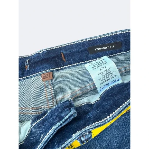 Judy Blue 5/27 High Waist Tummy Control JB88869 Straight Jeans Dark Crop Stretch - Picture 3 of 8